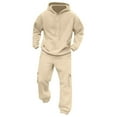 thumbnail image 5 of Fengactive Mens Sweatsuits 2 Piece Set Hoodies and Cargo Sweatpants Set Casual Athletic Tracksuits Winter Jogging Suit, 5 of 6