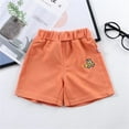 thumbnail image 2 of Zanarzt Toddler Boy Athletic Shorts Toddler Boys Girls Cotton Athletic Running Shorts Kids Summer Casual Fashion Soccer Shorts Orange,3-4 Years, 2 of 6