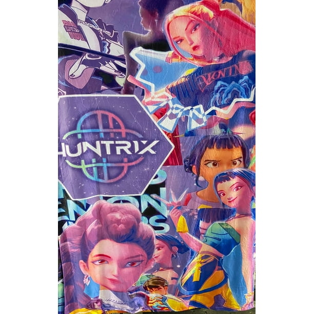 Exclusiva! Cobija Frazada Ultra Suave K-Pop Demon Hunters Guerreras Huntrix 3 Pastel