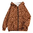thumbnail image 6 of EnJoCho Girls Leopard Print Hoodie Zip Up Full Zip Hooded Sweatshirt Jacket Long Sleeve Fleece Lined Casual Fall Winter Coat with Pockets for Kids Teens, 6 of 6
