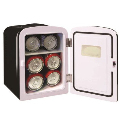  RCA RMIS129-MINT Mini Fridge, Mint, 0.15 cubic feet & Mini  Retro 6 Can Beverage Refrigerator-Black, RMIS129-BLACK, 0.15 cubic feet :  Home & Kitchen