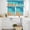 Turquoise, variant on Blue Ombre Coastal Kitchen Curtains, Summer Nautical Beach Ocean Seaside Kitchen Curtains and Valances Set of 3, Light Filtering Tailored Tier Curtain 24 Inch Length Drapes for Cafe Sink Bedroom