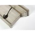 thumbnail image 5 of Home Wall Decorative Antique Brass Hardware 6 Hook Coat Rack - White, 5 of 7