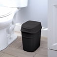 thumbnail image 6 of Bath Bliss 2.5 gal Sailor Knot Plastic Swing Top Bathroom Trash Can, Matte Black, 6 of 6