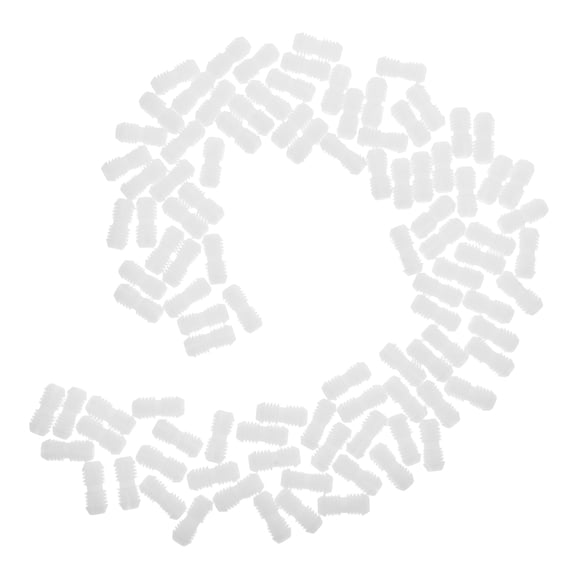 Homoyoyo 100Pcs White Plastic Invisible Nuts for Furniture Assembly Side Panels Fasteners Hardware
