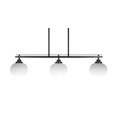 thumbnail image 1 of Toltec Lighting 2636-MB-212 Odyssey 3 Island Light Shown In Matte Black Finish With 7 White Muslin Glass, 1 of 1