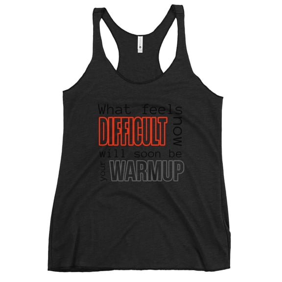 Racerback Tank Top Comeback (Vintage Black, XS)