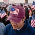 thumbnail image 2 of GrmtClth Usa 250th Anniversary Hat Patriotic Caps 1776-2026 Liberty Baseball Hat Retro Traditional Soft United States Washed Hat Men and Women Wine One Size, 2 of 5