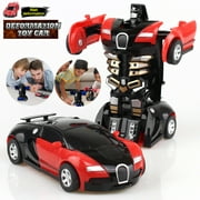Homaful Robot Car Toy 2 in 1 Deformation Car for Kids Boys Playing Transform Car Robot Toys for 3 4 5 6 7 8 Year Old Girls Boys Best Christmas Birthday Gifts