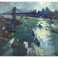 thumbnail image 3 of Jonas Lie 16x15 Black Modern Framed Museum Art Print Titled - Path of Gold (1914), 3 of 5