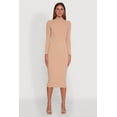 thumbnail image 2 of Womens Long Sleeve Mock Neck Midi Dress, 2 of 4