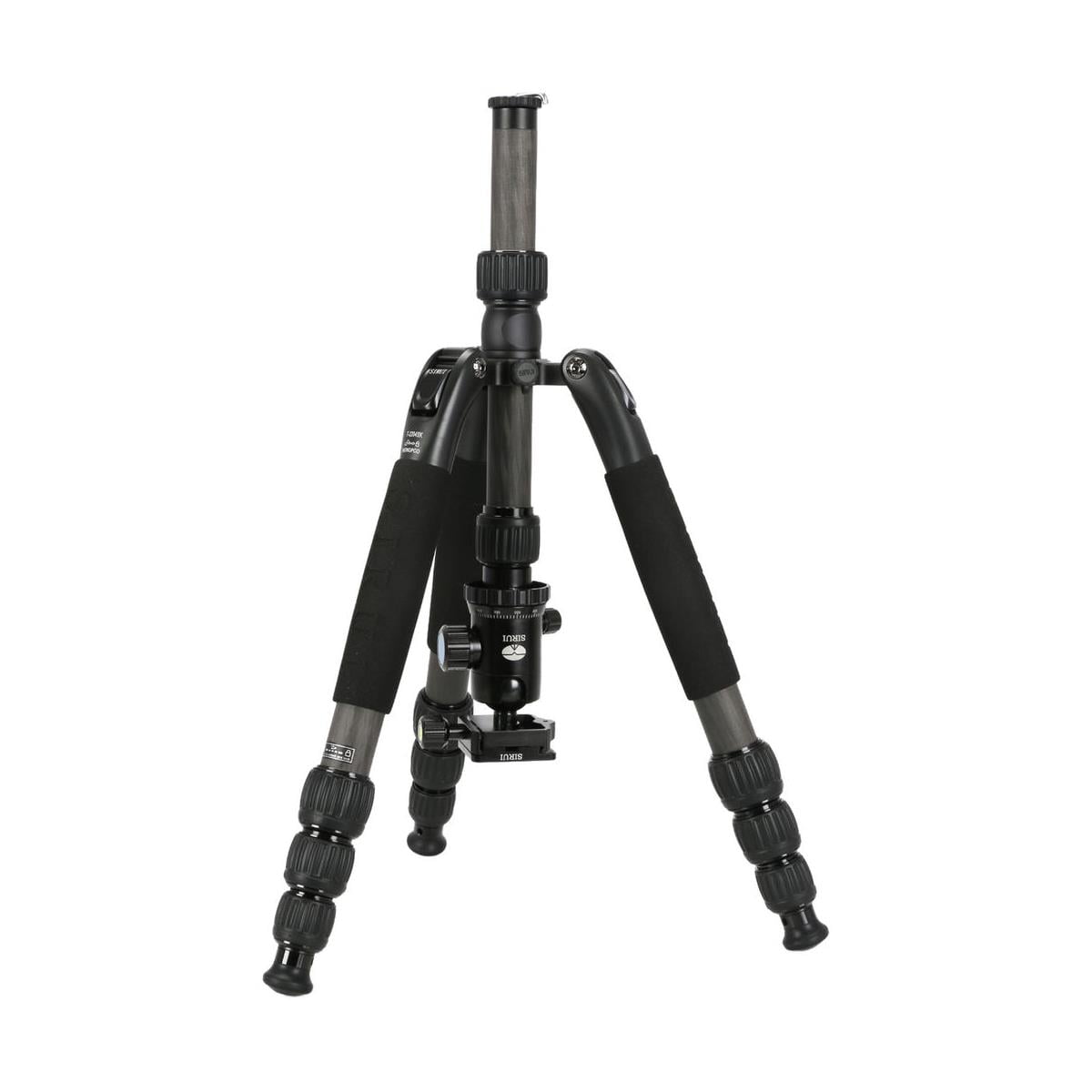 Sirui T-2204S T-S Series Carbon Fiber Travel Tripod / Monopod, 33 lb Capacity, Black