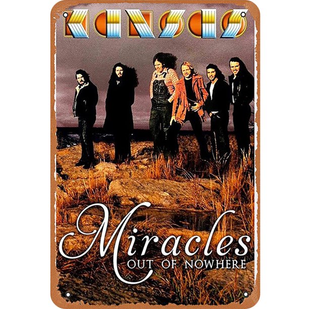 Placa de Metal Vintage de hierro Wdftyju banda de Kansas pintura Rectangular 20x30cm