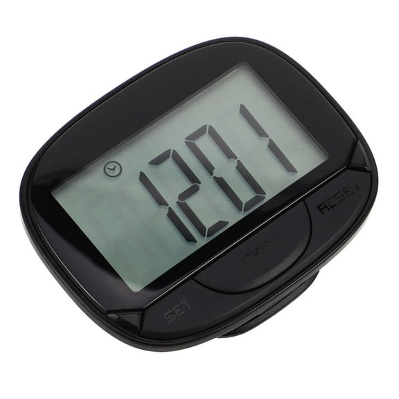 TEHAUX Portable Walking Pedometer with Clip Accurate Step Counter Large LCD Display Black