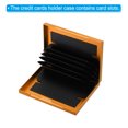 thumbnail image 5 of Uxcell Aluminum Wallet Credit Card Holder 6 Slots Men Women RFID Metal Box Hard Protector Case Gold, 5 of 6