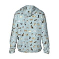 thumbnail image 2 of Picia Cartoon Doodle Puppy Women's Men's UPF 50+ Sun Protection Hoodie Shirt Long Sleeve SPF Fishing Outdoor UV Hiking Lightweight Shirts-XX-Large, 2 of 9