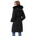 thumbnail image 6 of HVEOO Winter Coat Womens Long Length Lightweight Puffer Jacket Quilted Outerwear, Black XL, 6 of 9