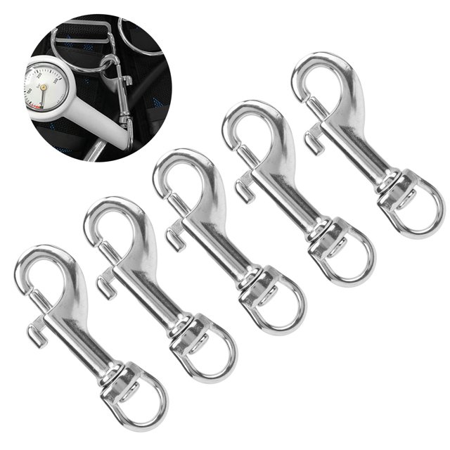 Diving Hook, Spring Snap Clip Reliable Corrosion Resistant Durable for Diving for Marine Hardware for Key Chains for Weightlifting