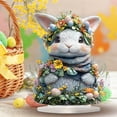 thumbnail image 1 of ddioayh Acrylic Tabletop Display Easter Bunny Flat Decor for Office Bedroom Cafe Holiday Decoration Durable Lightweight Gift Idea, 1 of 6
