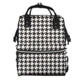 thumbnail image 1 of Easygdp Houndstooth Black And White para Bolsa de Bebé de Gran Capacidad con Múltiples Bolsillos, Bolsa de Pañales para Padres, Bolsa de Viaje Organizada y Elegante, 1 of 6