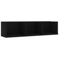 thumbnail image 2 of vidaXL CD Wall Shelf Black 29.5"x7.1"x7.1" Chipboard, 2 of 3