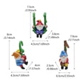 thumbnail image 2 of 3Pcs Garden Gnomes Statue,Resin Swing Gnomes Figurines,Miniature Full Color Flower Pot Gnome Hugger Decorations,Fairy Pot Buddy,Cute Dwarf Pot Hugger Figurines,Outdoor Swing Sculptures, 2 of 9