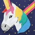 thumbnail image 4 of HWJAD Little Girls Cotton Casual Dress Cartoon Unicorn Appliques Jersey Long Sleeved Party Dresses, 4 of 9