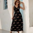 thumbnail image 5 of Weiners Everywhere - Dachshund Pattern Dress Fashion Boho Beach Long Dresses Female Party Printed Maxi Dress, 5 of 9