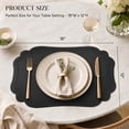 thumbnail image 7 of Unique Bargains Set of 6 Solid Placemats Leather Placemats for Kitchen Dining Black, 7 of 7