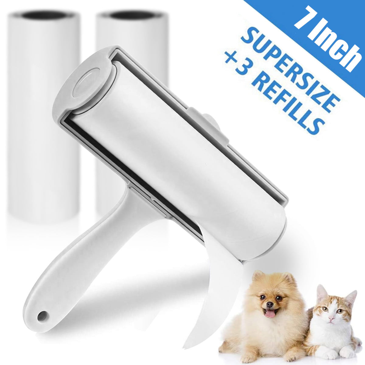 240 Sheets Sofa Clothes Pet Hair Extra Sticky Lint Roller With 4 Refill Packs 