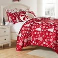 thumbnail image 2 of Greenland Home Fashions Novelty Holiday Peppermint Party Reversible Coverlet Set, 2-Piece Twin, 2 of 8