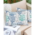 thumbnail image 6 of Blue Teal Grey Coral Coastal Throw Pillow Covers, Summer Beach Nautical Ocean Soft Breathable Pillow Cases with Zipper for Sleeping, Standard Pillowcases for Couch Bed Sofa Chair 20x26 Inches, 6 of 6