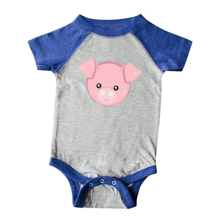 

Inktastic Cute Pig Little Pig Pig Head Pink Pig Gift Baby Boy or Baby Girl Bodysuit