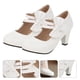 thumbnail image 4 of EeaseMX par de zapatos de tacón alto con lazo para mujer, con punta ligera y tacón grueso., 4 of 8