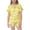 Yellow, variant on Girls Home Clothes Set Cute Print Short Sleeved Lapel Shirt and Shorts 2 Piece Summer Thin Sleepwear Set(Red,4-5 Years)