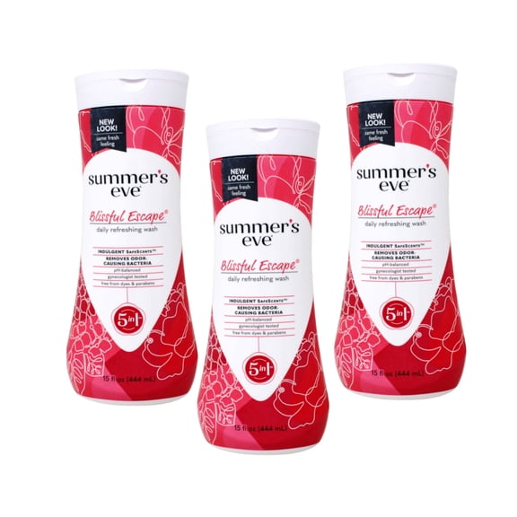 3 Pack Summer's Eve Cleansing Wash, Blissful Escape, 15 fl oz