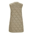 thumbnail image 5 of Women's Long Quilted Puffer Vest, Lightweight Button Down Sleeveless Down Jackets Thick Warm Winter Coats with Pockets, 5 of 5