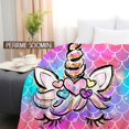 thumbnail image 2 of Cute Unicorn Blanket Super Soft Warm Flannel Throw Blankets for Sofa Couch Bed Girls Kids Baby Adult All Season Gifts 50"x40", 2 of 6