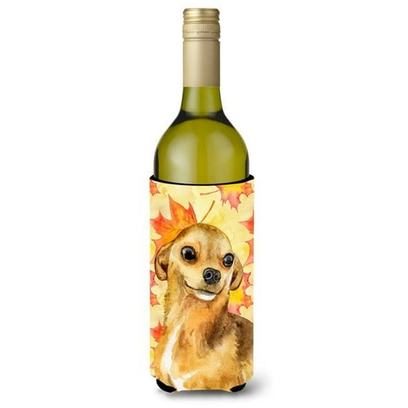 Chihuahua Fall Wine Bottle Beverge Insulator Hugger
