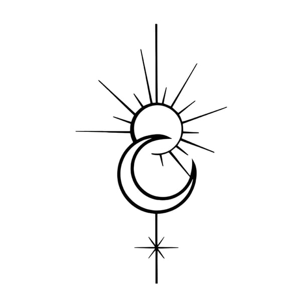 Decoración De Pared Con Diseño De Sol, Luna Y Estrella, Para Colgar En El Pasillo De La Oficina O En El Exterior.