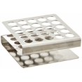 thumbnail image 2 of Globe Scientific 457100 Stainless Steel "Z" Shape Tube Rack, 12/13mm Tubes, 25-Place, 2 of 3