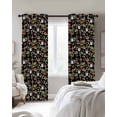 thumbnail image 4 of Frog Mushroom Kitchen Curtains Red Brown Coffee Plant Black Idyllic Cafe Short Curtains for Bathroom Blackout Window Curtain Grommet Small Window Treatment Drapes for Bedroom Living Room 27.5"x39"x2, 4 of 9