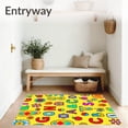 thumbnail image 3 of ODIKA 4'x6' Machine Washable Non-Slip Area Rug, Learning Adventure Alphabet Discovery with Letters Numbers Seasons High Traffic Rug with Pad, Yellow, 695438, 3 of 8