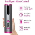 thumbnail image 3 of Yeacher Unbound Cordless Auto Rotating Ceramic Hair Curler USB Rechargeable Automatic Curling Iron LED Display Temperature Wave Curler Gray Color, 3 of 7