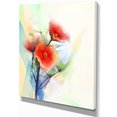 thumbnail image 2 of Fleurs de Coquelicot Rouge sur Fond Grunge - Impression sur Toile Florale, 2 of 4