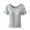Gray, variant on Posijego Women's Short Sleeve T-Shirts with Built in Bras Womens Crew Neck Basic Tee Tops Solid Color