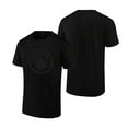 thumbnail image 4 of Icon Sports International Club Blackout Unisex Adult Cotton Shirt (Black Logo Print on Black) - [Manchester City, Large], 4 of 4