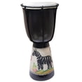 thumbnail image 5 of Djembe Drum Unique Sand Design Effect African Inspired Hand Made Musical Dcor 16 inch Zebra Pattern, 5 of 5