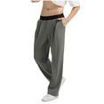 thumbnail image 3 of Men's Casual Suit Pants, Trousers, Solid Color Elastic Waist Summer Lightweight Pants, Comfy Stretchy Quick Dry Office Daily Business, Wedding Guest | AESTIVO,Dark Gray L, 3 of 8