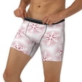 thumbnail image 3 of Picia Christmas Snowflakes Pattern Men's Athletic Long Leg Briefs , Performance Stretch Underwear，Moisture-Wicking, 3 of 7